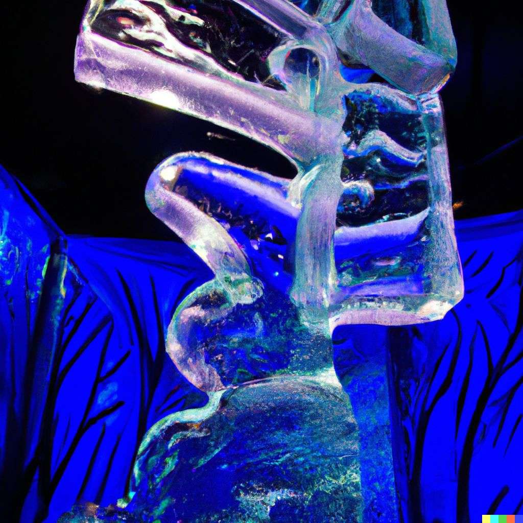 the discovery of gravity, ice sculpture